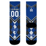 Air Force Falcons Socks Customized Argyle Pattern Blue Best Selling