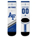 Air Force Falcons Socks Customized Nautical Icons Blue White Best Selling