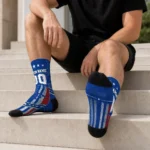 Air Force Falcons Socks Customized Star Stripes Blue White Best Selling