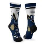 Akron Zips Socks Custom Arrow Blocks Blue Best Selling