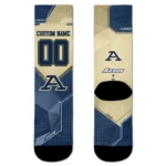 Akron Zips Socks Custom Geometric Tech Blue Best Selling