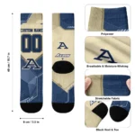 Akron Zips Socks Custom Geometric Tech Blue Best Selling
