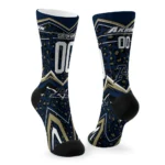 Akron Zips Socks Custom Leopard Print Blue Black Best Selling