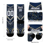 Akron Zips Socks Custom Leopard Print Blue Black Best Selling