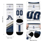 Akron Zips Socks Custom Nautical Icons Blue White Best Selling