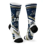 Akron Zips Socks Custom Pinstripe Chevron Blue White Best Selling