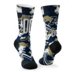 Akron Zips Socks Custom Woodland Camo Blue Best Selling