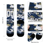 Akron Zips Socks Custom Woodland Camo Blue Best Selling