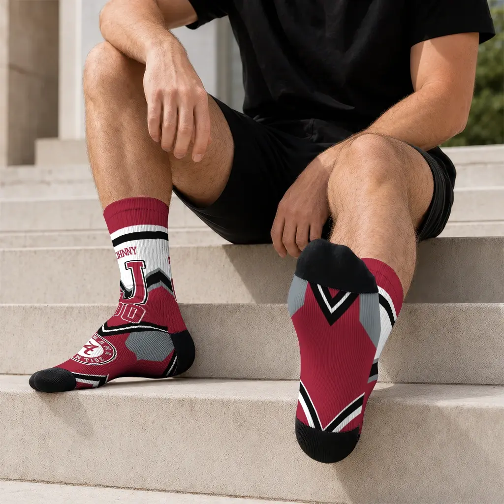 Alabama Crimson Tide Socks Custom Arrow Blocks Crimson Latest Model Alabama Crimson Tide Socks Custom Arrow Blocks Crimson Latest Model