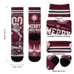 Alabama Crimson Tide Socks Custom Snowy Scene Crimson White Best Selling
