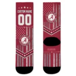 Alabama Crimson Tide Socks Custom Star Stripes Crimson White Best Selling