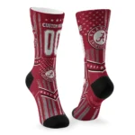 Alabama Crimson Tide Socks Custom Star Stripes Crimson White Best Selling