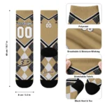 Anaheim Ducks Socks Customized Argyle Pattern Gold Best Selling