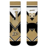 Anaheim Ducks Socks Personalized Arrow Blocks Gold Best Selling