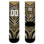 Anaheim Ducks Socks Personalized Leopard Print Gold Black Best Selling
