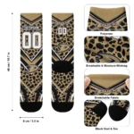 Anaheim Ducks Socks Personalized Leopard Print Gold Black Best Selling