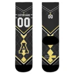 Appalachian State Mountaineers Socks Custom Argyle Pattern Black Best Selling