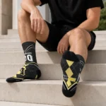 Appalachian State Mountaineers Socks Custom Argyle Pattern Black Best Selling