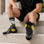 Appalachian State Mountaineers Socks Custom Arrow Blocks Black Best Selling