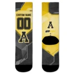 Appalachian State Mountaineers Socks Custom Geometric Tech Black Best Selling