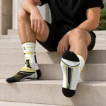 Appalachian State Mountaineers Socks Custom Nautical Icons Black White Best Selling