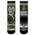 Appalachian State Mountaineers Socks Custom Snowy Scene Black White Best Selling