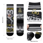 Appalachian State Mountaineers Socks Custom Snowy Scene Black White Best Selling