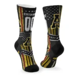 Appalachian State Mountaineers Socks Custom Star Stripes Black White Best Selling