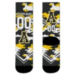 Appalachian State Mountaineers Socks Custom Woodland Camo Black Best Selling