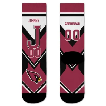Arizona Cardinals Socks Custom Arrow Blocks Red Best Selling