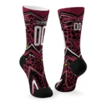 Arizona Cardinals Socks Custom Leopard Print Red Black Best Selling