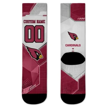 Arizona Cardinals Socks Customized Geometric Tech Red Best Selling