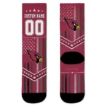 Arizona Cardinals Socks Personalized Star Stripes Red White Best Selling