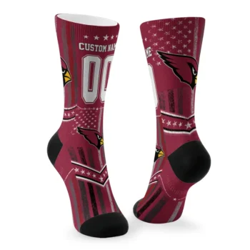 Arizona Cardinals Socks Personalized Star Stripes Red White Fashion Forward