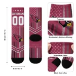 Arizona Cardinals Socks Personalized Star Stripes Red White Best Selling