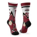 Arizona Coyotes Socks Custom Arrow Blocks Red Best Selling