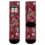 Arizona Coyotes Socks Customized Scattered Icons Red Best Selling