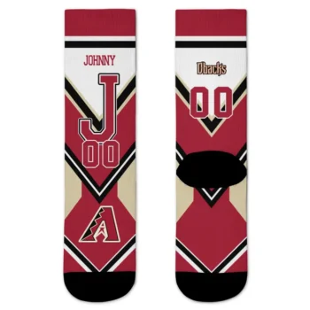 Arizona Diamondbacks Socks Custom Arrow Blocks Red Best Selling