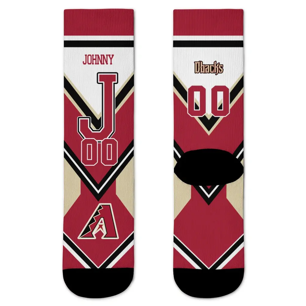Arizona Diamondbacks Socks Custom Arrow Blocks Red Best Selling Arizona Diamondbacks Socks Custom Arrow Blocks Red Best Selling