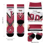 Arizona Diamondbacks Socks Custom Arrow Blocks Red Best Selling