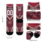 Arizona Diamondbacks Socks Custom Leopard Print Red Black Best Selling