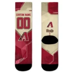 Arizona Diamondbacks Socks Customized Geometric Tech Red Best Selling