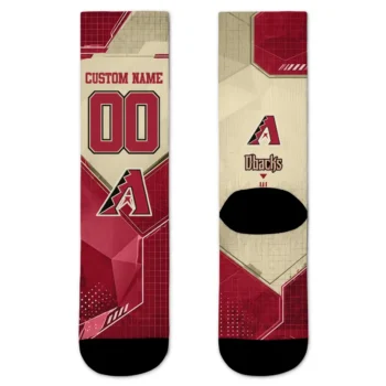 Arizona Diamondbacks Socks Customized Geometric Tech Red Best Selling