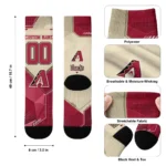 Arizona Diamondbacks Socks Customized Geometric Tech Red Best Selling