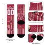 Arizona Diamondbacks Socks Personalized Star Stripes Red White Best Selling
