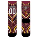 Arizona State Sun Devils Socks Custom Leopard Print Maroon Black Best Selling