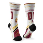 Arizona State Sun Devils Socks Custom Nautical Icons Maroon White Best Selling