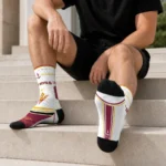 Arizona State Sun Devils Socks Custom Nautical Icons Maroon White Best Selling