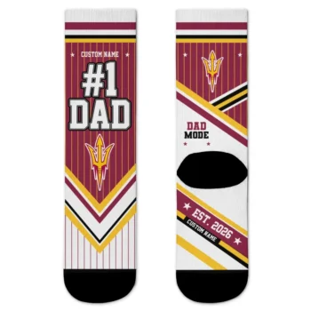 Arizona State Sun Devils Socks Custom Pinstripe Chevron Maroon White Best Selling