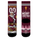 Arizona State Sun Devils Socks Custom Snowy Scene Maroon White Best Selling